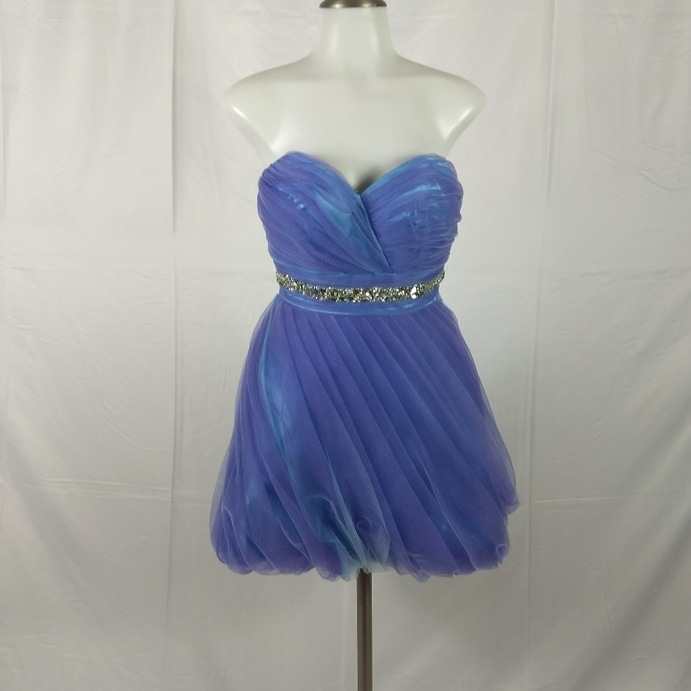 Alyce B'dazzle Size 2 Strapless Cocktail Dress New - Picture 4 of 8